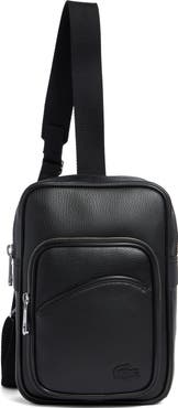 Lacoste Angy Pebble Leather Crossbody Bag