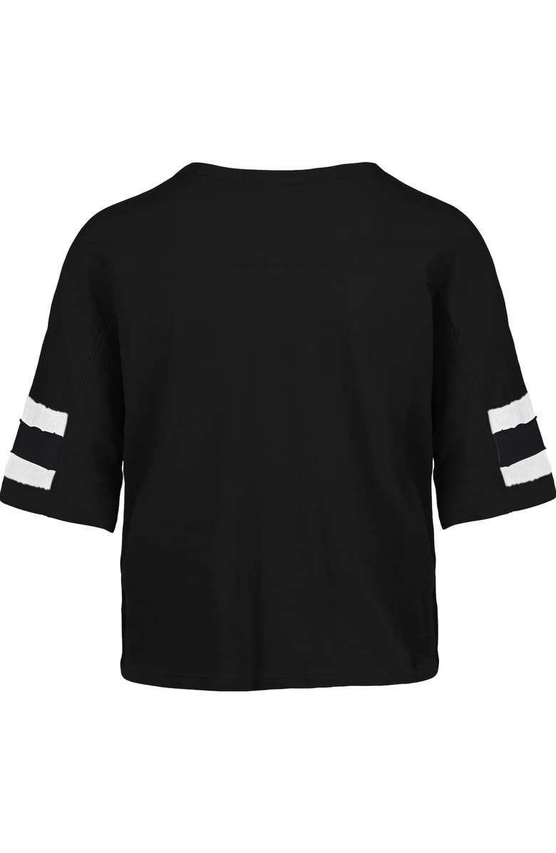 '47 Women's '47 Black San Francisco 49ers Premier Scout Cropped V-Neck T-Shirt, Alternate, color, 