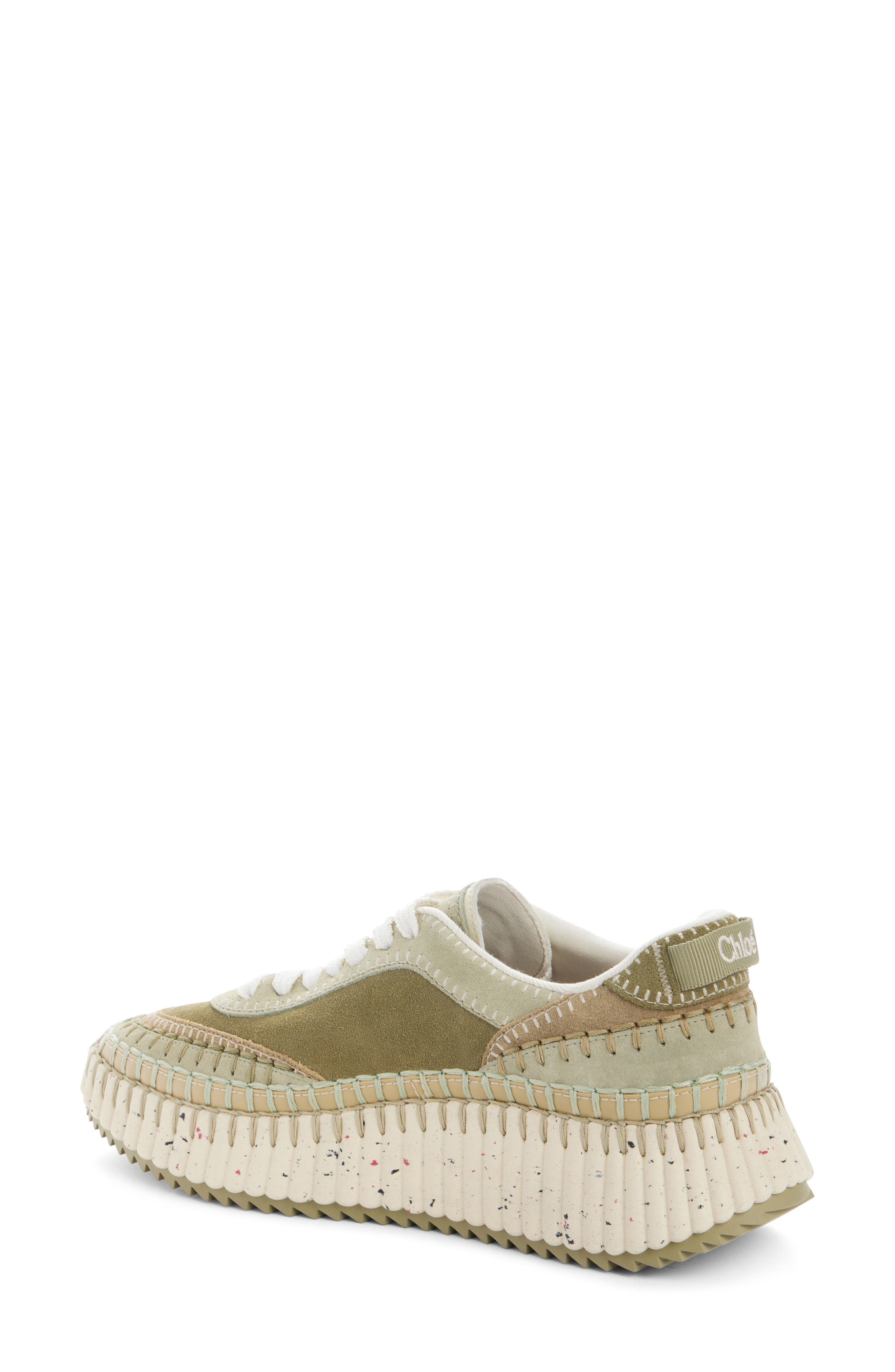 Chloé Nama Platform Sneaker, Alternate, color, Sweet Khaki