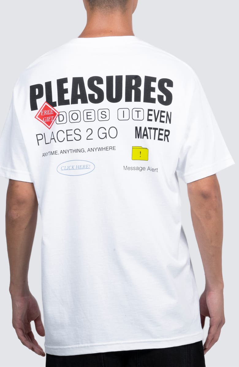 PLEASURES Grass Fed Cotton Graphic T-Shirt, Alternate, color, White