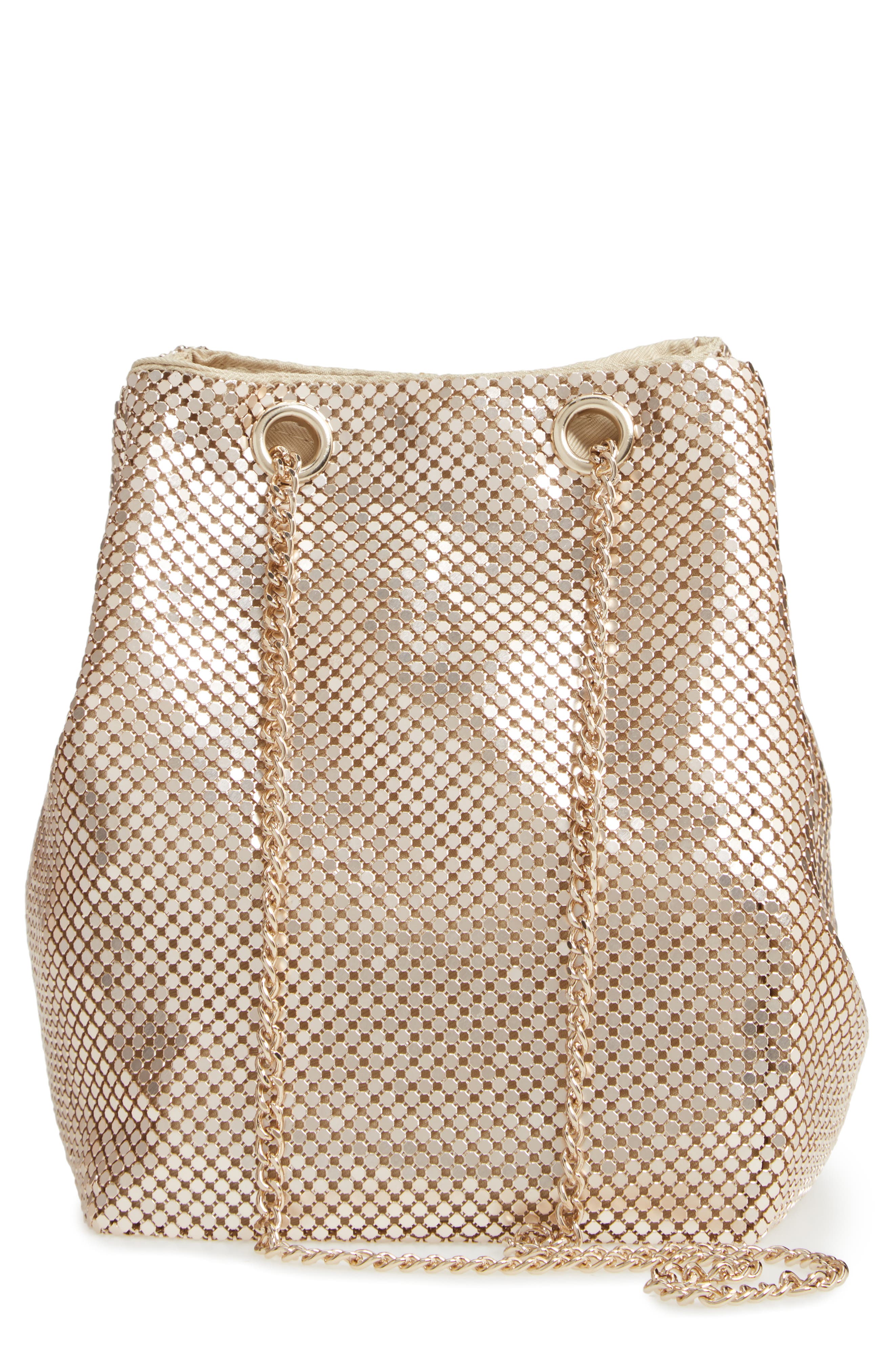 Nordstrom Crystal Mesh Pouchette, Main, color, 