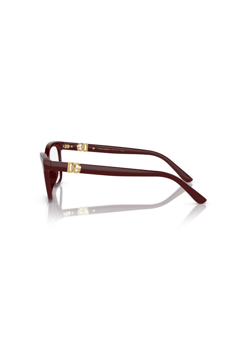 Dolce&Gabbana 54mm Butterfly optical glasses, Alternate, color, Red