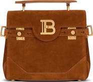 Balmain Suede B-Buzz 23 bag