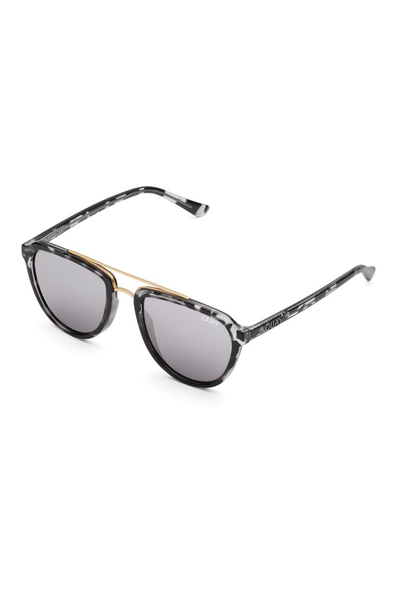 Australia Mystic 55mm Aviator Sunglasses, Alternate, color, BLACK TORT/ SILVER