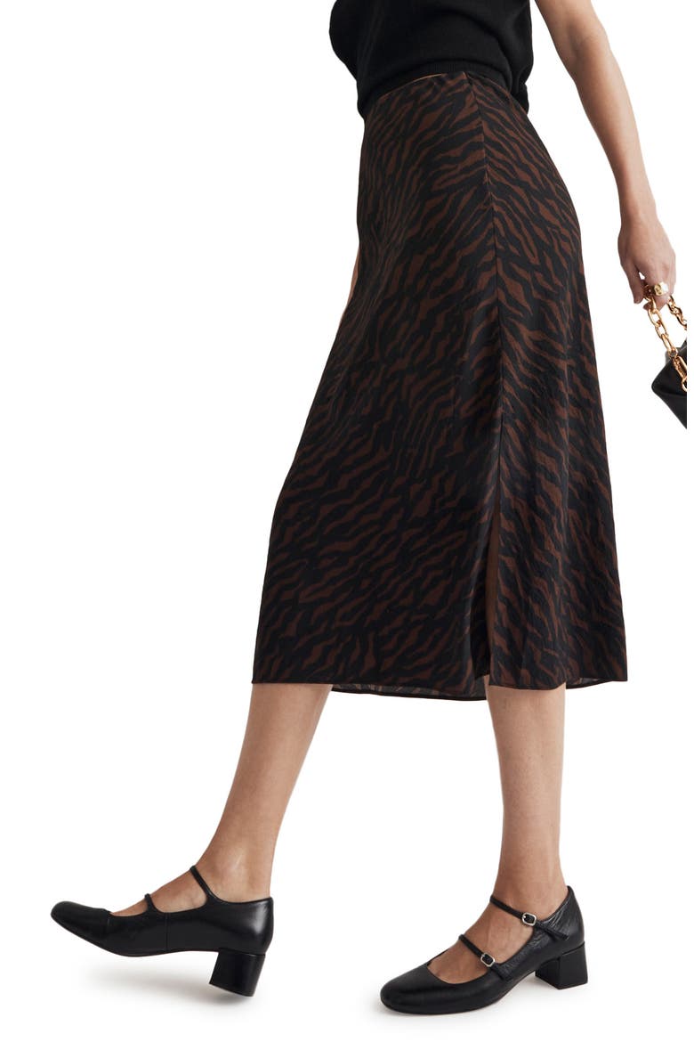 Layton Midi Slip Skirt, Alternate, color, TRUE BLACK