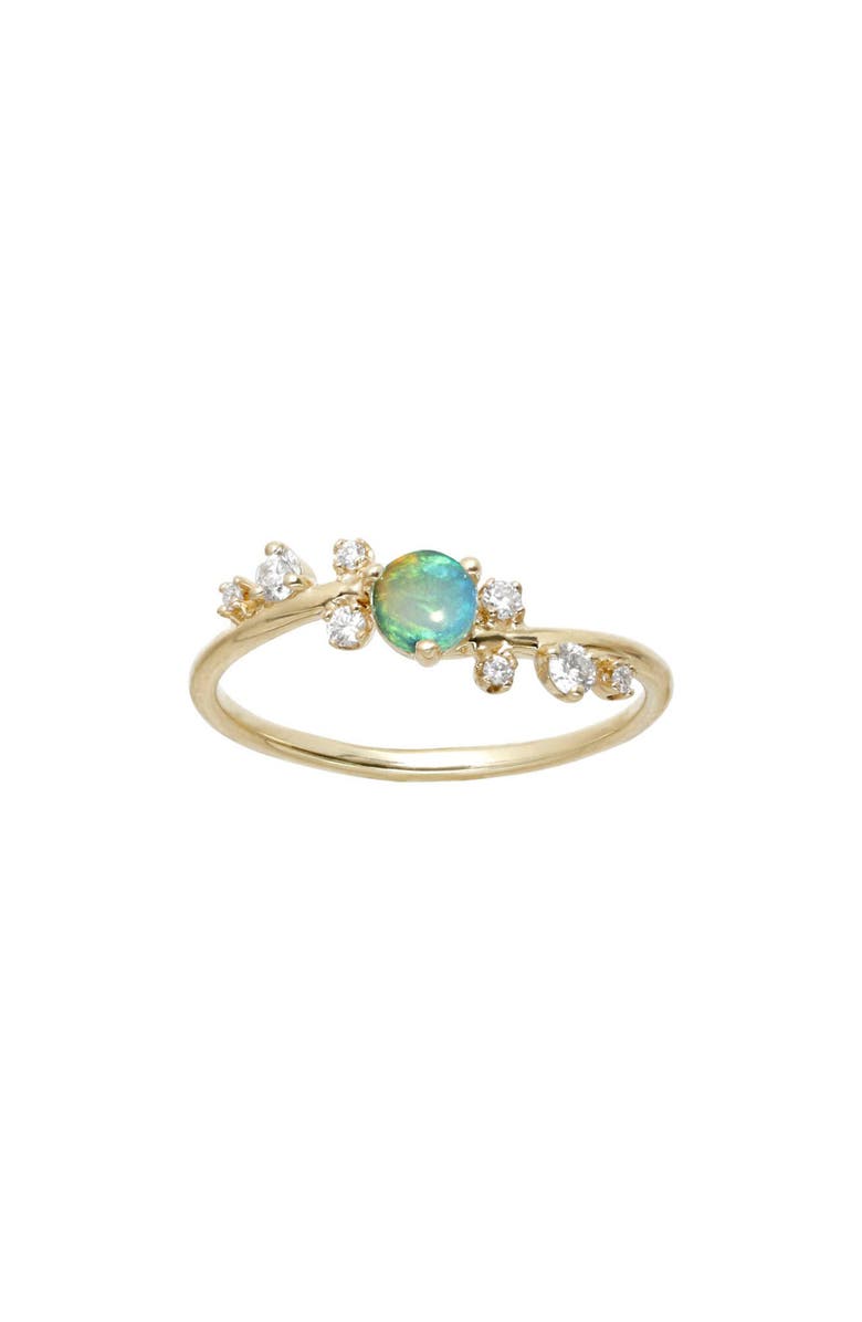Wwake Botany Collection Crossover Opal & Diamond Ring, Main, color,