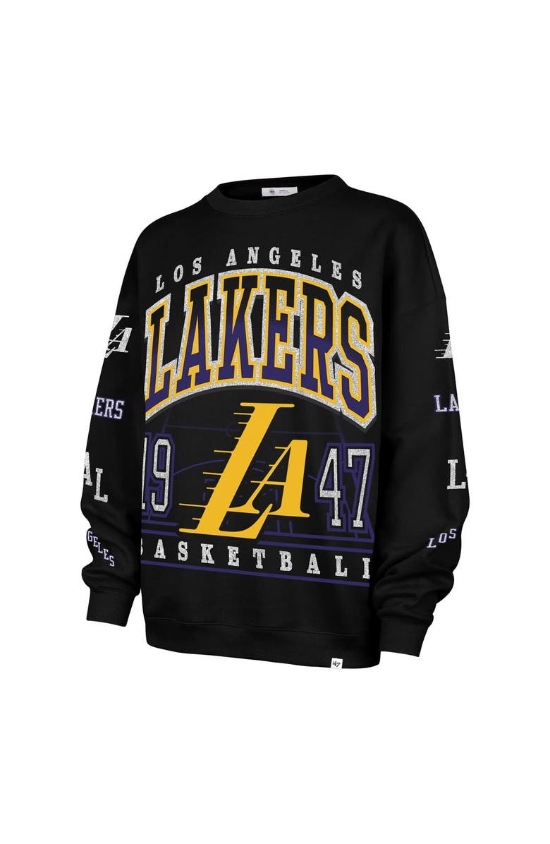 '47 Women's '47  Black Los Angeles Lakers 2025/26 City Edition Go Big Oversized Sweatshirt, Alternate, color, Black