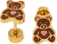 Pip Pop Teddy Bear Stud Earrings