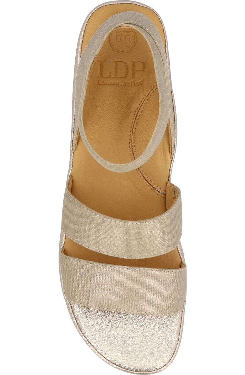 L'Amour des Pieds Avaleena Ankle Strap Sandal, Alternate, color, Gold