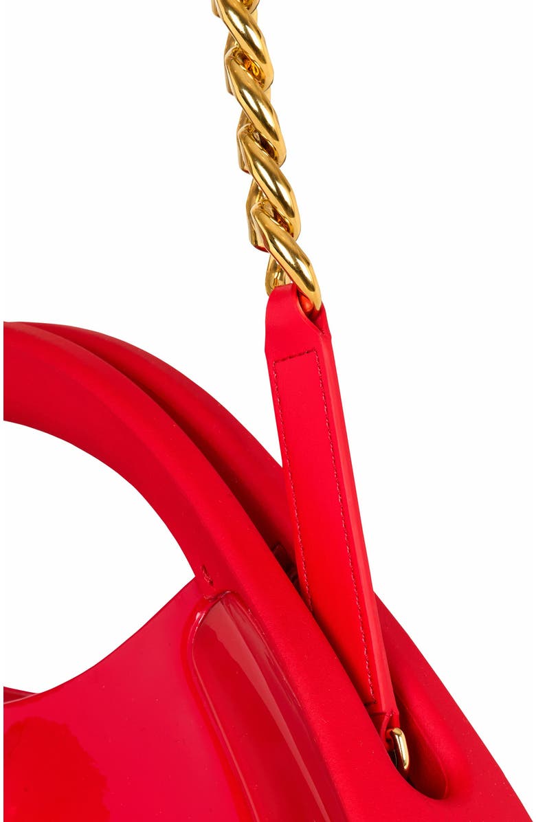 Balmain Medium Jolie Madame Bag With Raised Mouth Detail, Alternate, color, Red