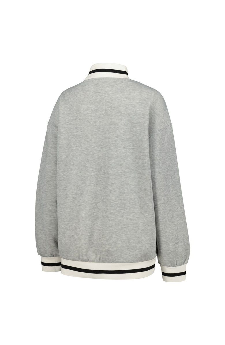 GAMEDAY COUTURE Women's Gameday Couture Ash Michigan State Spartans In It To Win It Sporty Mock Neck Pullover Sweatshirt, Alternate, color, Ash