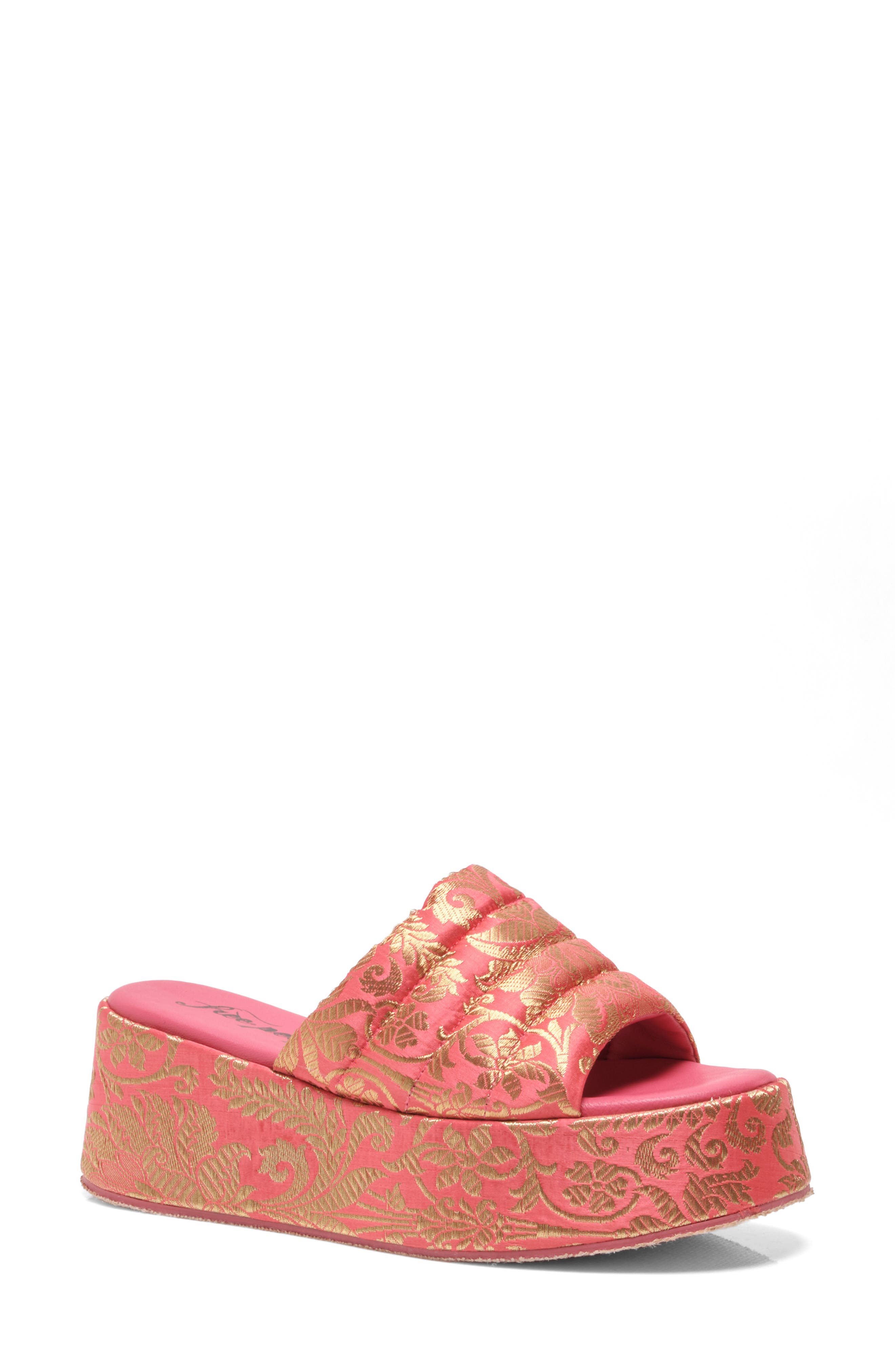 Free People Almost Paradise Brocade Platform Sandal, Main, color, 