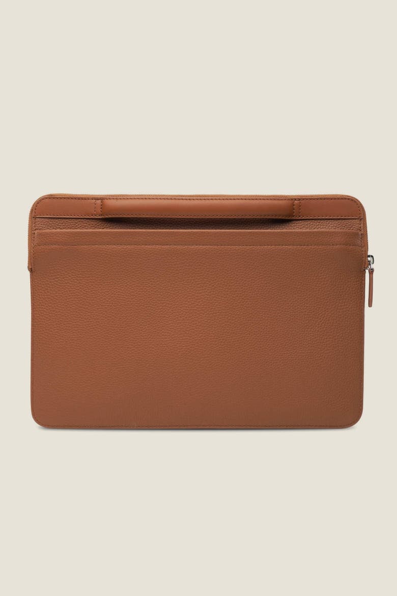 Porto Convertible Leather Laptop Sleeve, Alternate, color, Sand