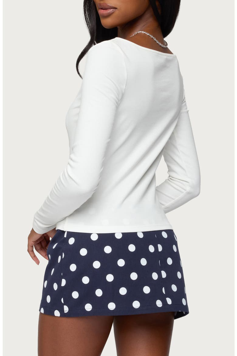 Savi Boat Neck Long Sleeve Top, Alternate, color, WHITE
