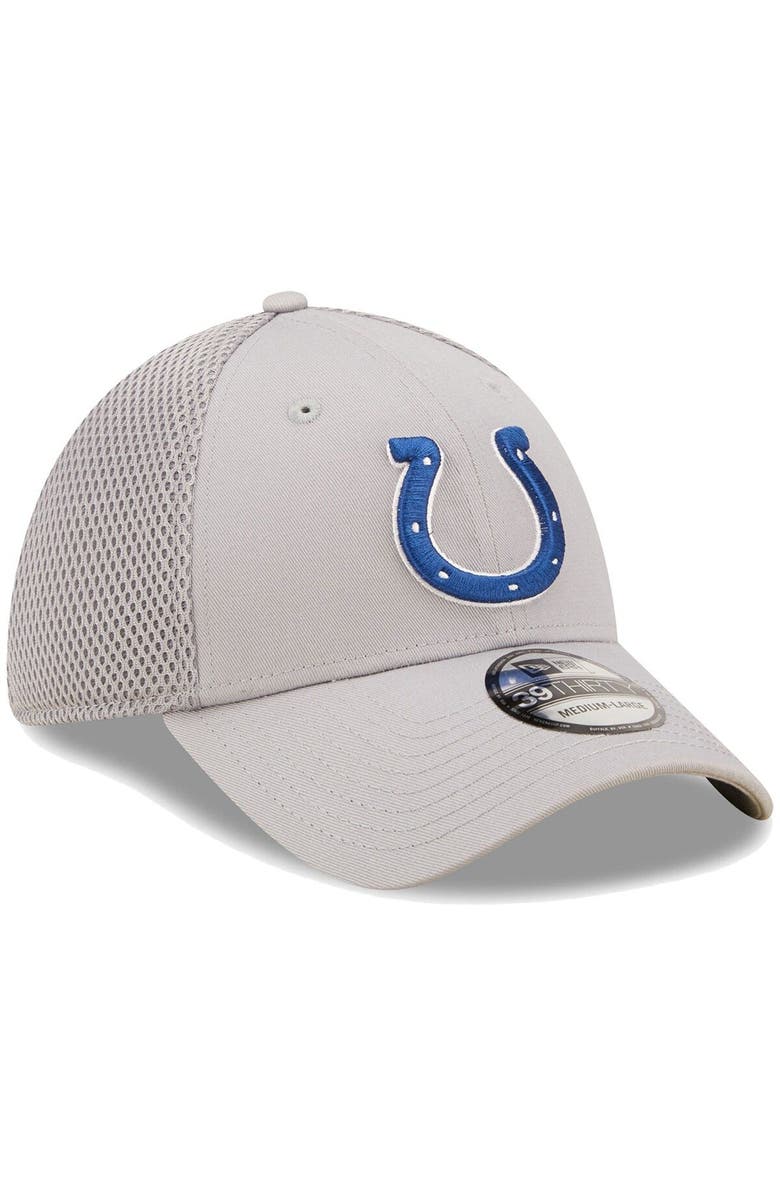 New Era Men's New Era Gray Indianapolis Colts Team Neo 39THIRTY Flex Hat, Alternate, color,