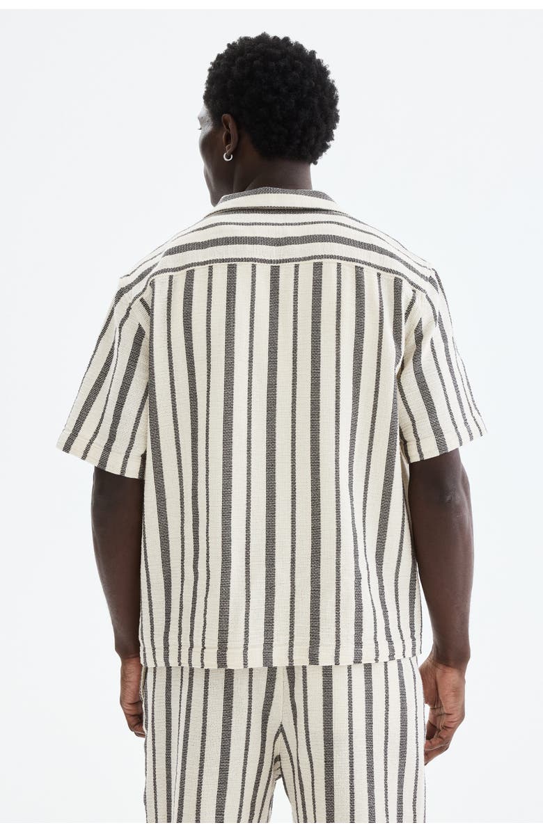 H&M Regular Fit Shirt, Alternate, color, Black/Striped