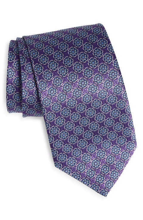 Floral Medallion Silk Tie