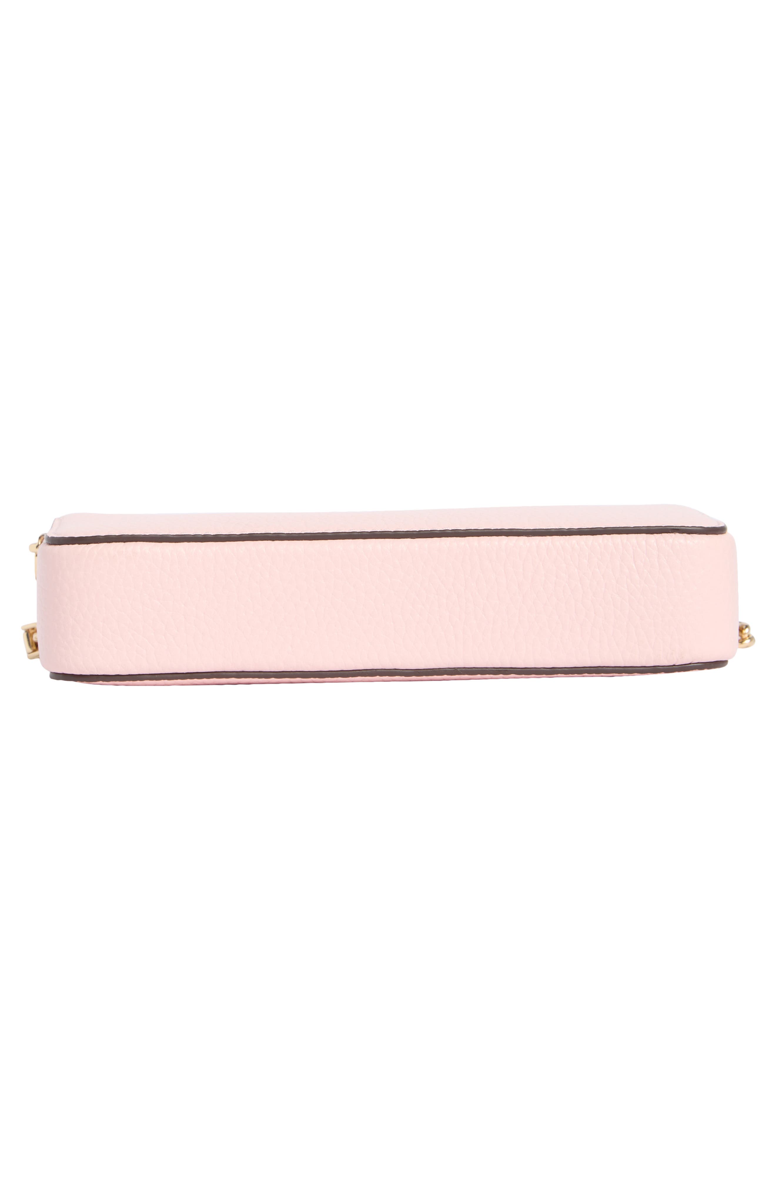 Kate Spade New York taylor pebbled leather double zip crossbody bag, Alternate, color, Chalk Pink