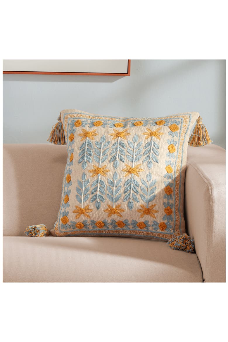Stockholm Night's Throw Pillow, Alternate, color, BLUE MULTI