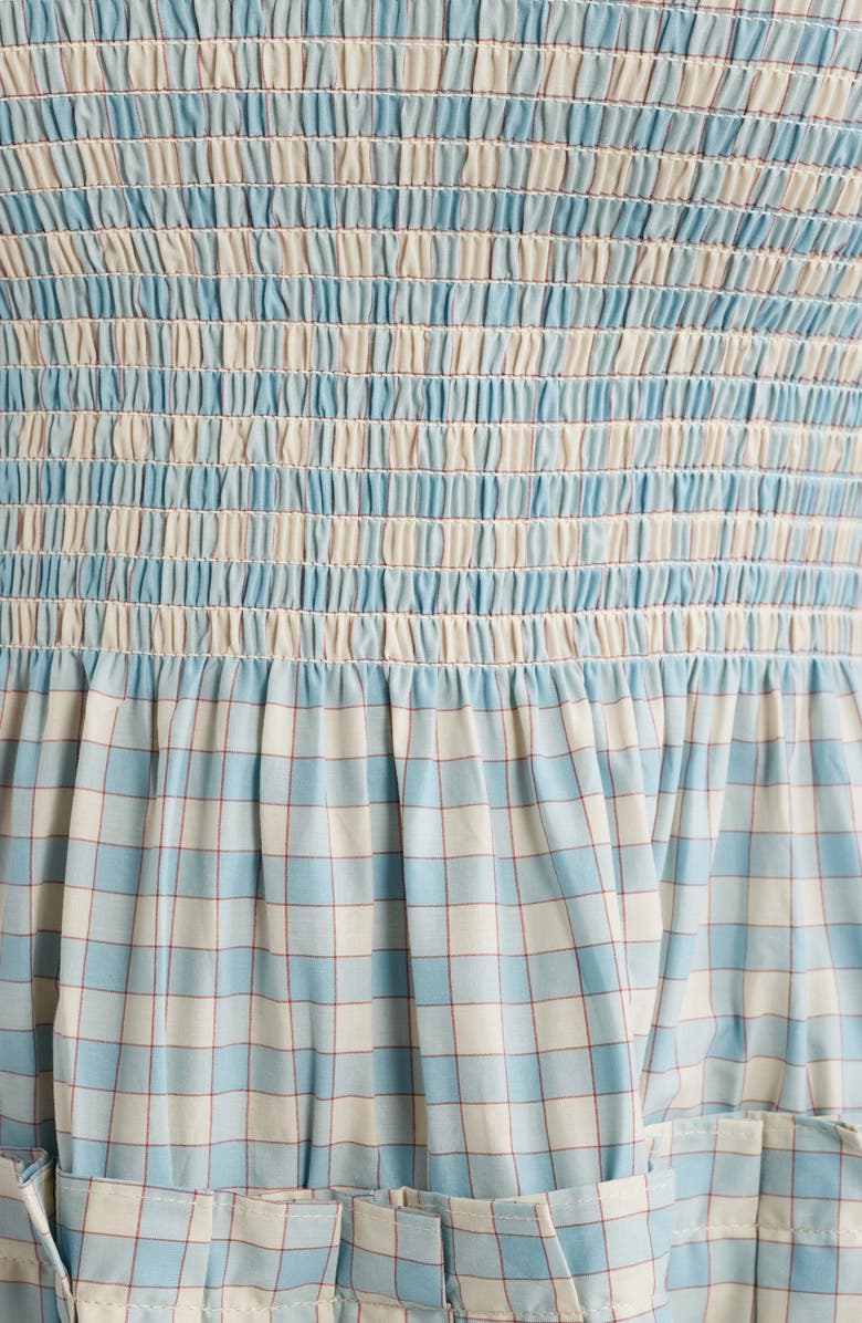 Hill House Home The Nap<sup>®</sup> Pleated Fit & Flare Minidress, Alternate, color, Blue/ Red Gingham