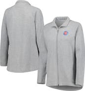Tommy Bahama Women's Tommy Bahama Heather Gray Chicago Cubs Aruba Raglan Full-Zip Jacket