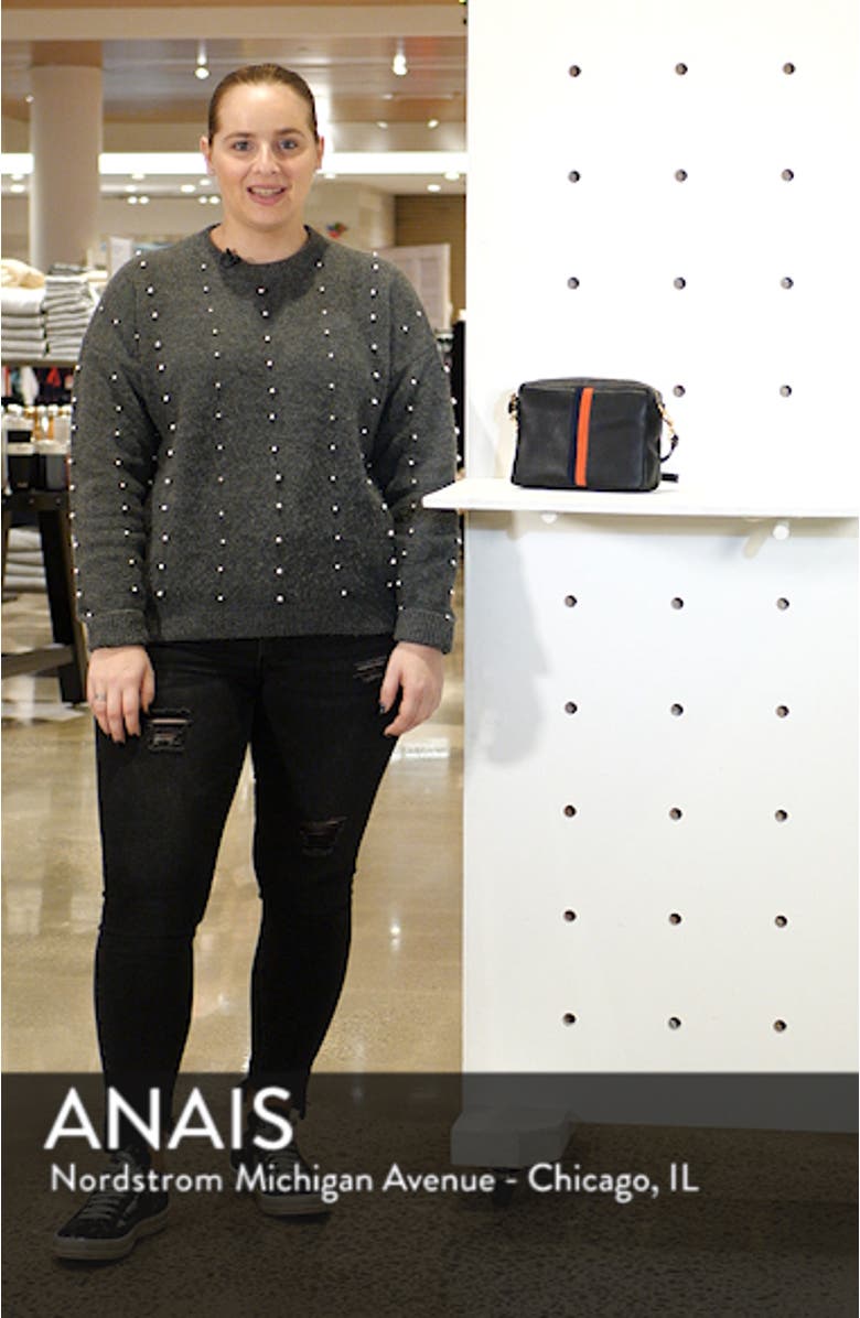 Midi Sac Perforated Leather Crossbody Bag, sales video thumbnail