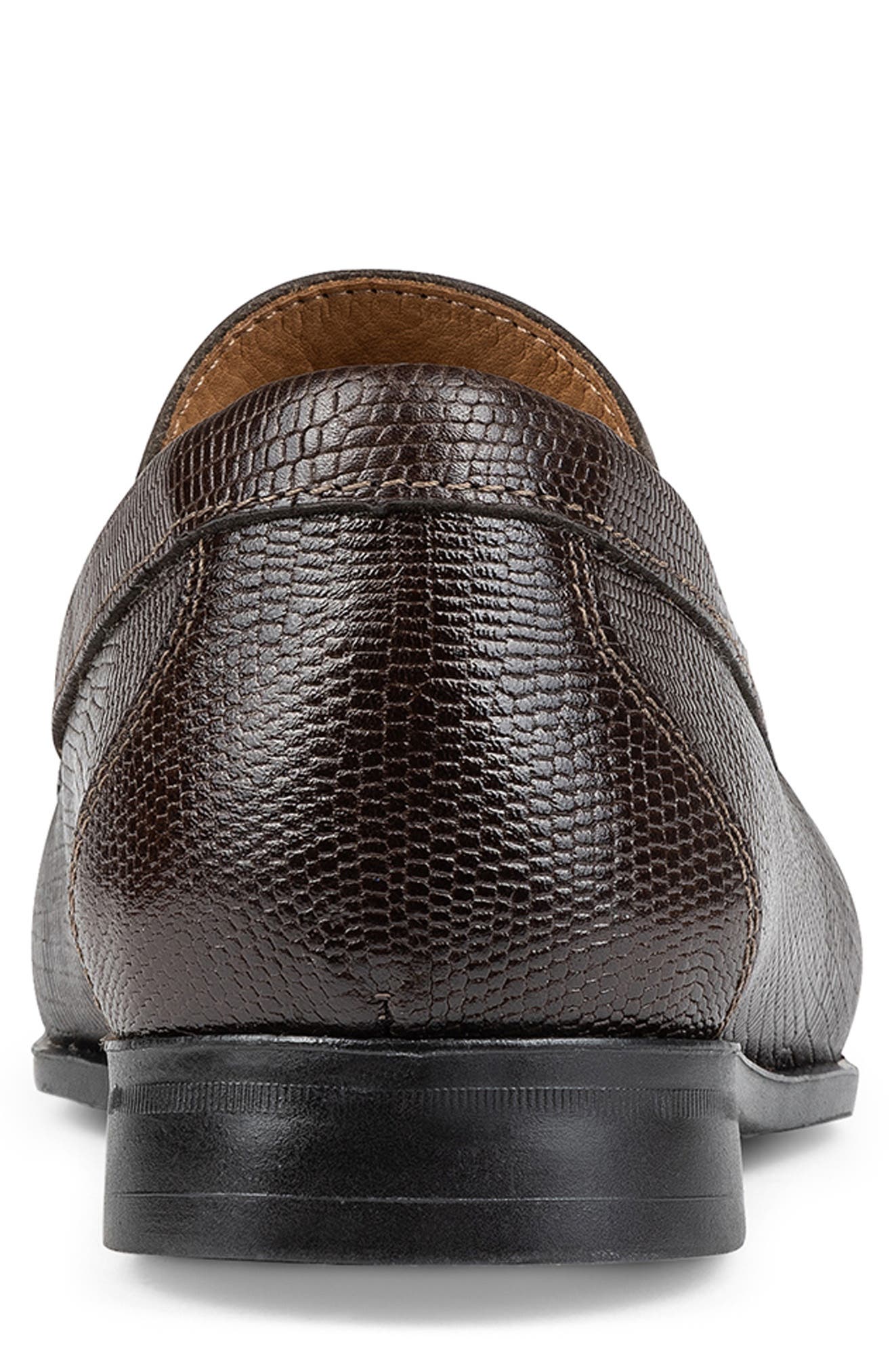 Donald Pliner Lizard Embossed Driver, Alternate, color, Dark Brown