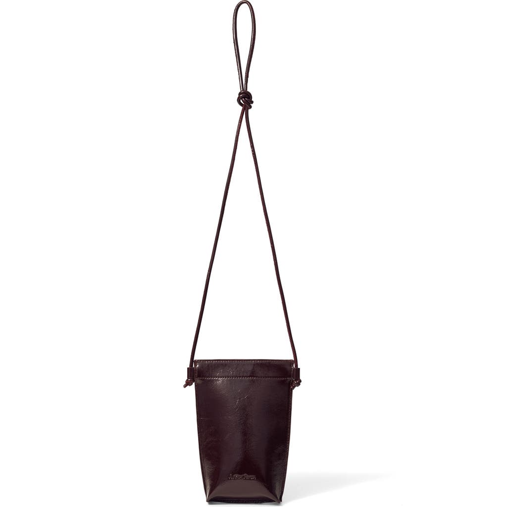 & Other Stories Leather Crossbody Phone Pouch In Red