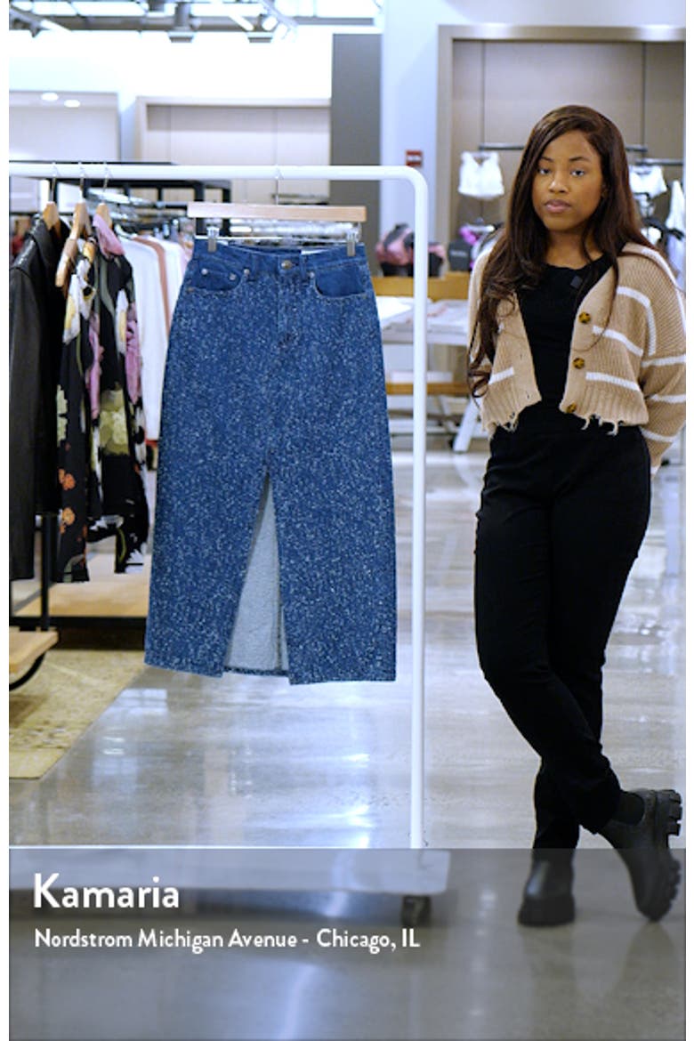 Clara Vented Denim Maxi Skirt video