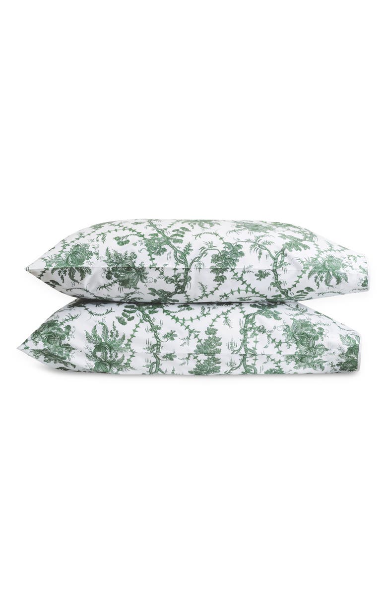 Matouk San Cristobal Set of 2 500 Thread Count Cotton Pillowcases, Main, color, Green