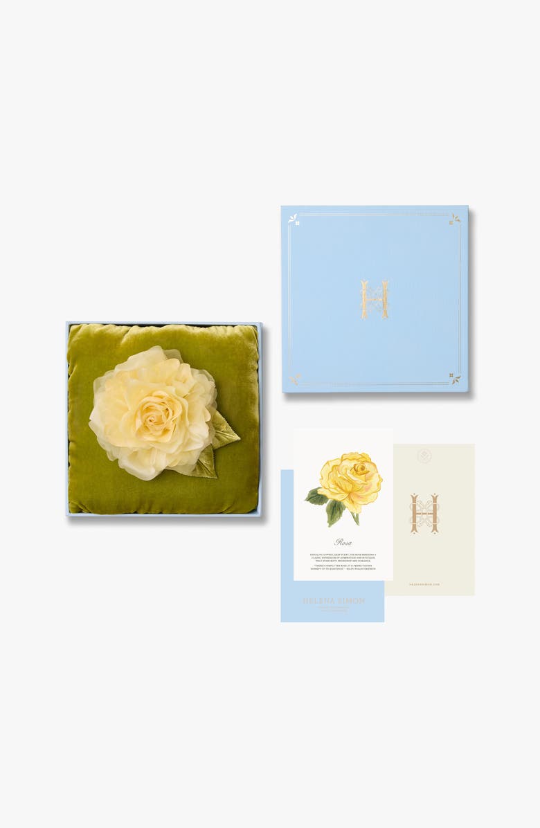 Helena Simon The Small Yellow Rose Floral Brooch, Alternate, color, Yellow