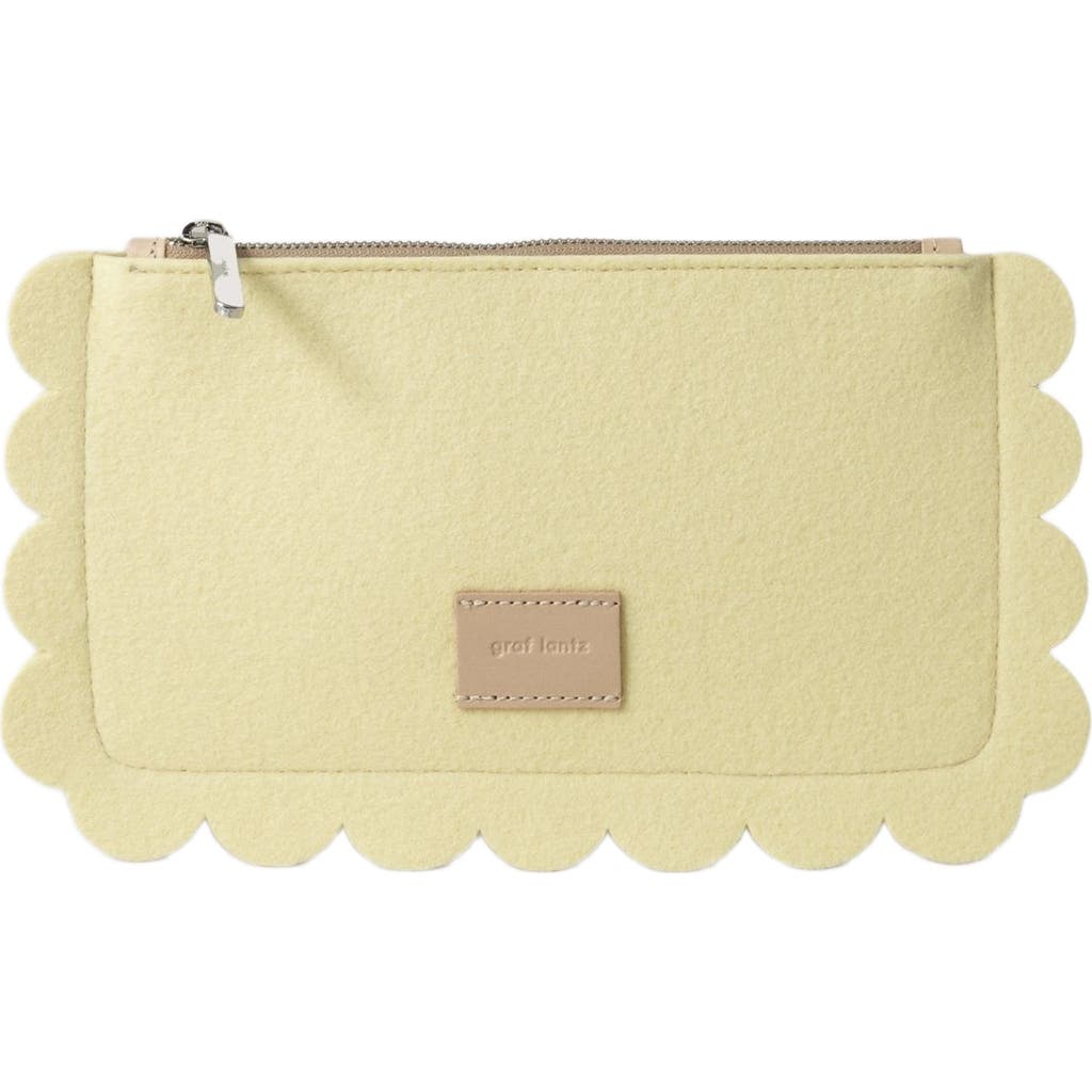 Graf & Lantz Graf Lantz Deco Edge Merino Wool Pouch In Limoncello