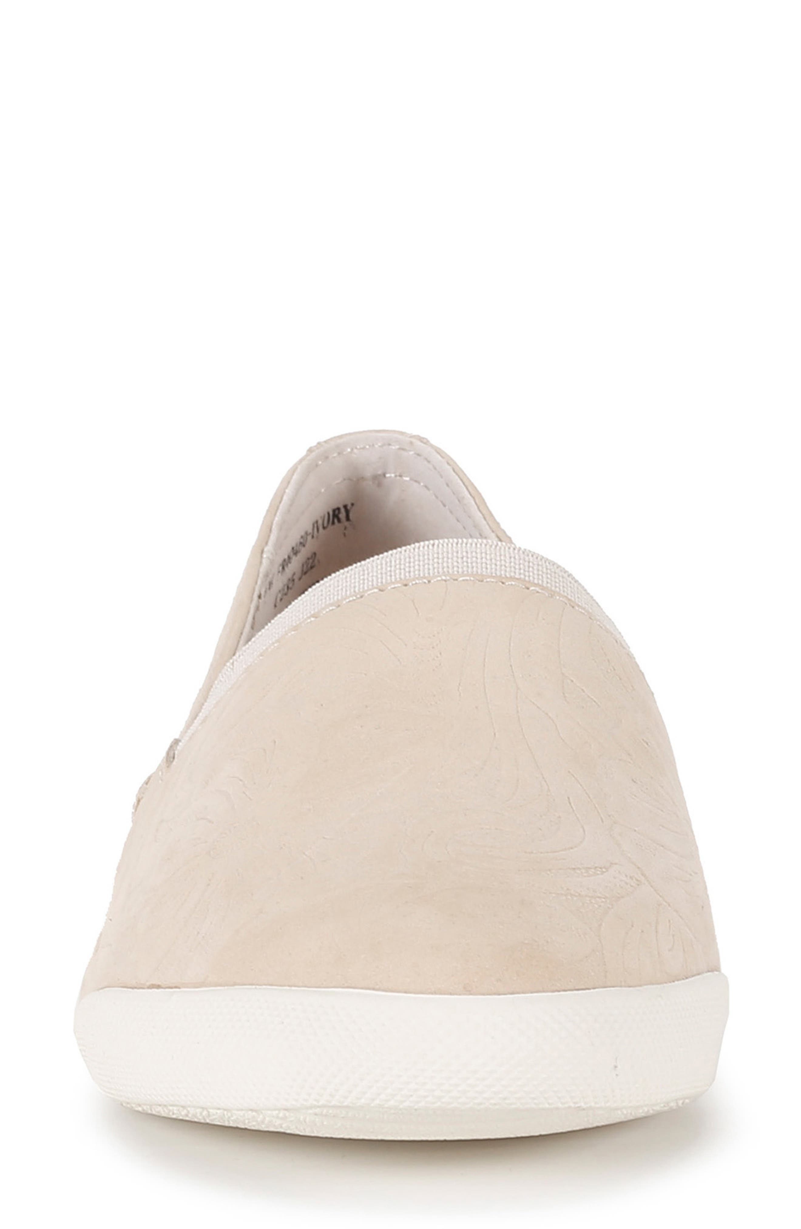 Frye Melanie Slip-On Flat, Alternate, color, Ivory Floral Leather