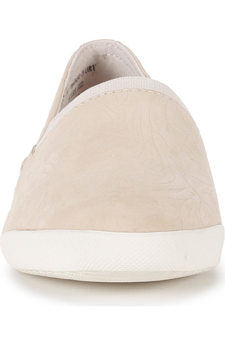 Frye Melanie Slip-On Flat, Alternate, color, Ivory Floral Leather