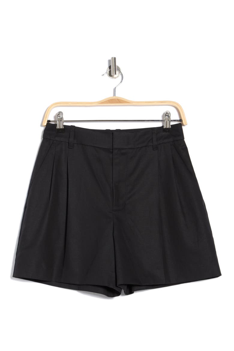 The Harlow Shorts in Drapey Twill, Alternate, color, JET BLACK