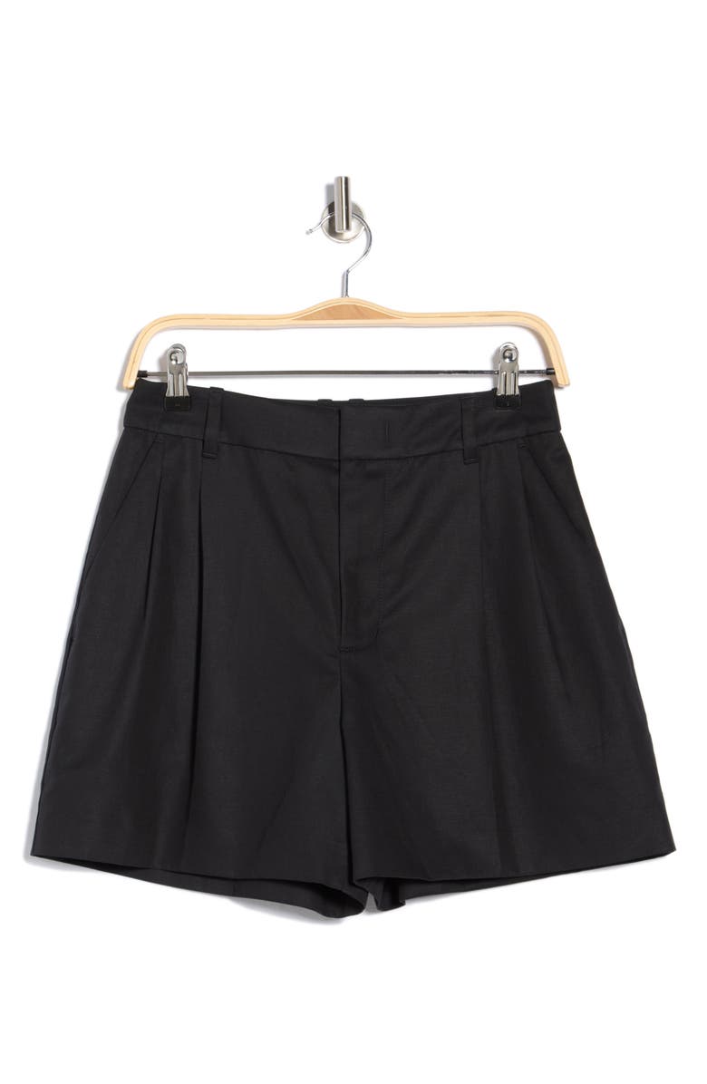 Madewell The Harlow Shorts in Drapey Twill, Alternate, color, Jet Black
