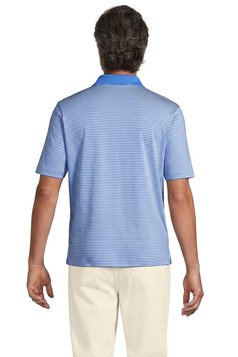 Short Sleeve Cotton Supima Polo Shirt with Pocket, Alternate, color, Soft Boreal Blue Stripe