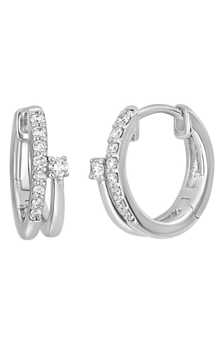 Bony Levy Maya Diamond Hoop Earrings, Main, color, 18Kw White Gold