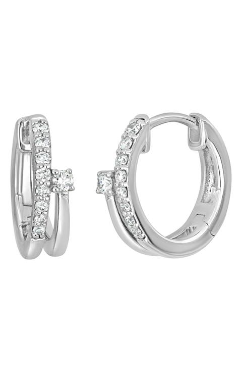 Maya Diamond Hoop Earrings