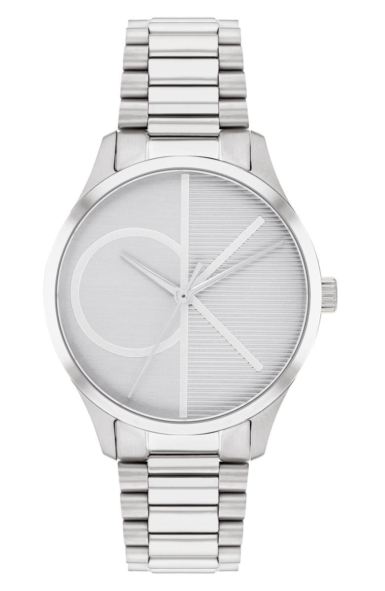 Calvin Klein Iconic Bracelet Watch, 32mm, Main, color, Silver