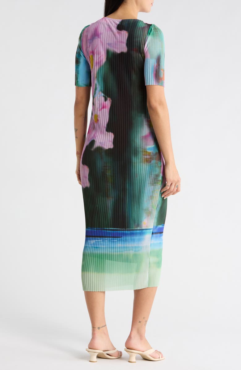 Desigual Ribbed Knit Midi Dress, Alternate, color, Purple