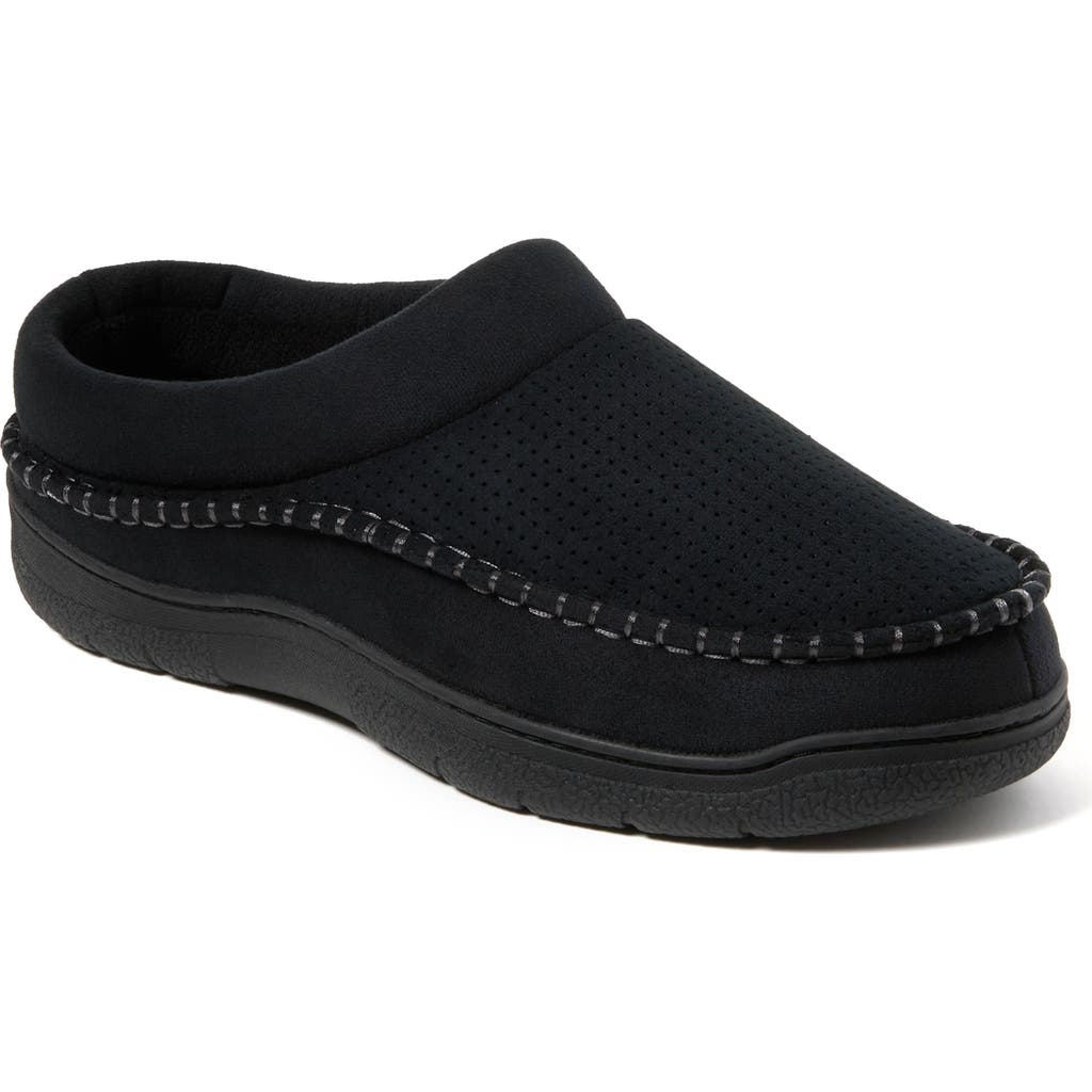 Dearfoams Men's Thompson Microsuede Clog In Black Solid