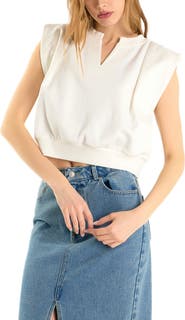 Endless Rose Power Shoulder Sweatshirt Top