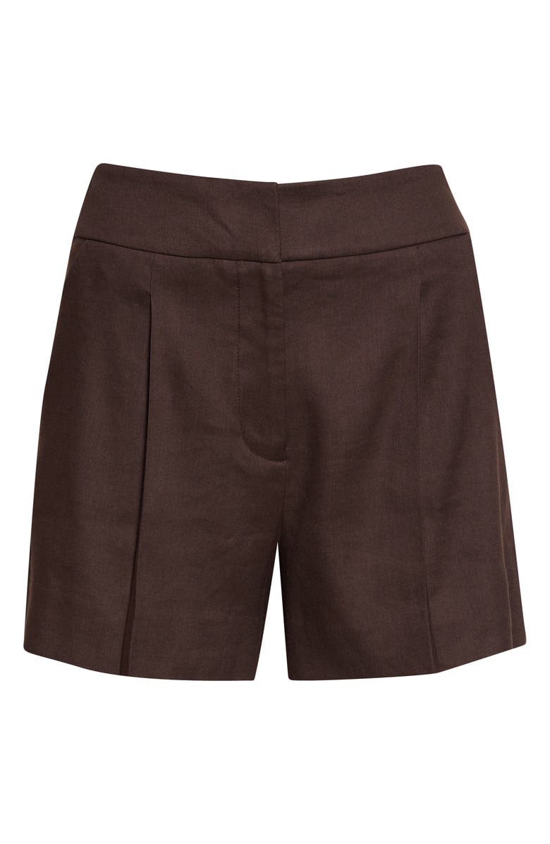 Veronica Beard Haina Linen Blend Shorts, Main, color, Dark Mocha
