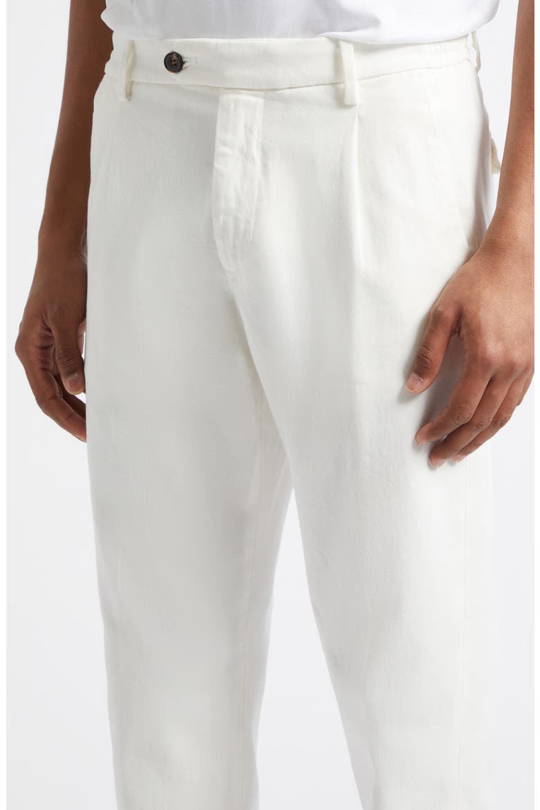Cotton Stretch Twill Tapered Pants, Alternate, color, 01N WHITE