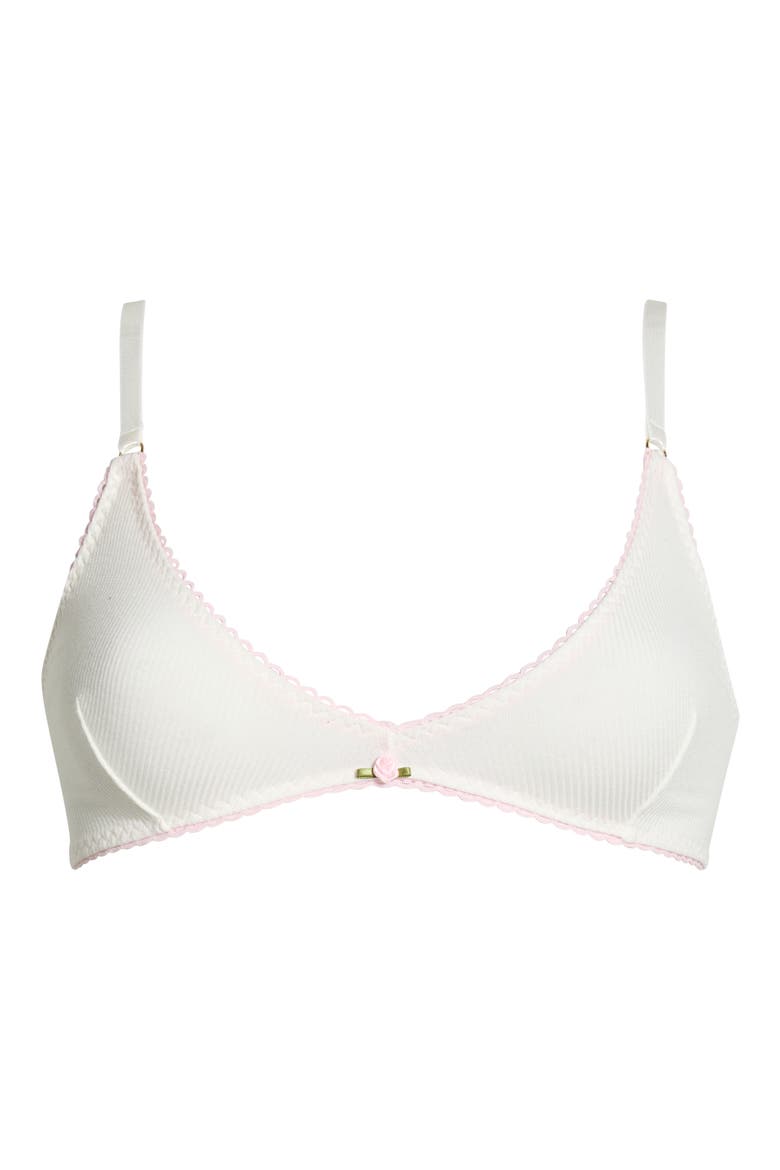 Rib Bralette, Alternate, color, WHITE