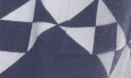 Rain And Rose Geometric Pattern Hooded Cardigan In Multi