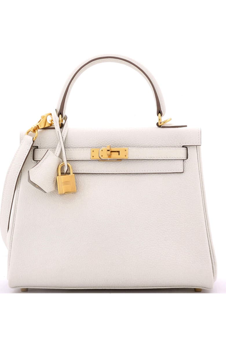 Pre-Owned Hermes Kelly Handbag Light Togo with Gold Hardware 25, Main, color, Beton