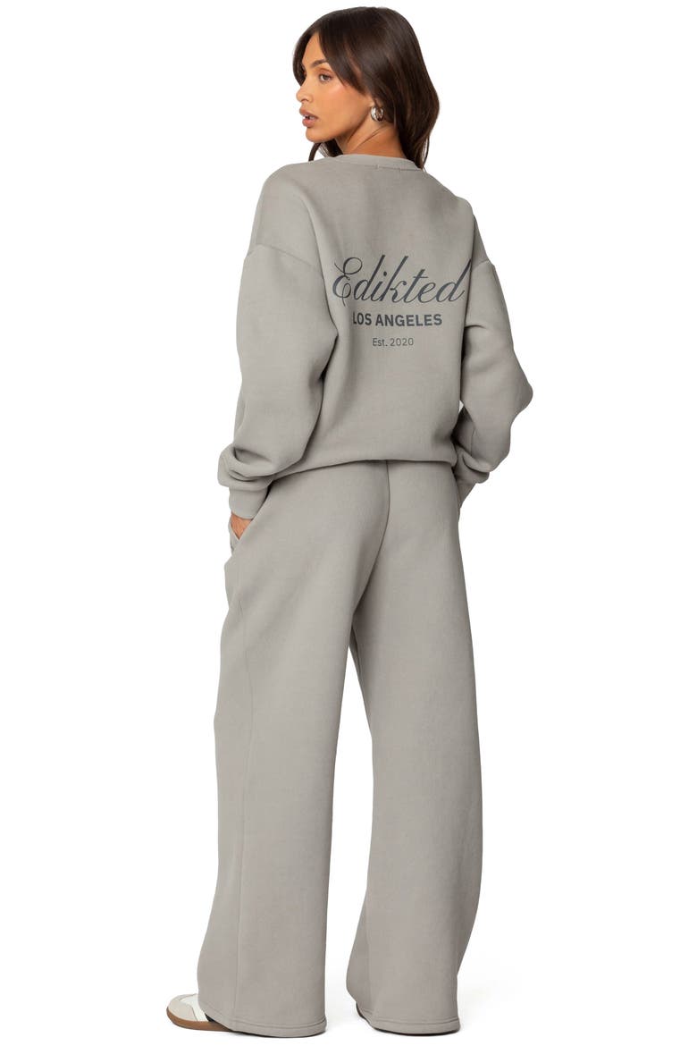 Get Edikted Crewneck Sweatshirt, Alternate, color, GRAY