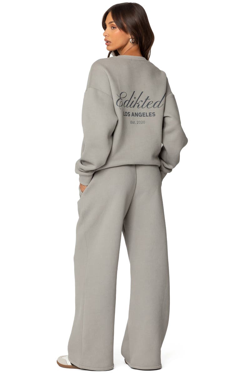 EDIKTED Get Edikted Crewneck Sweatshirt, Alternate, color, Gray